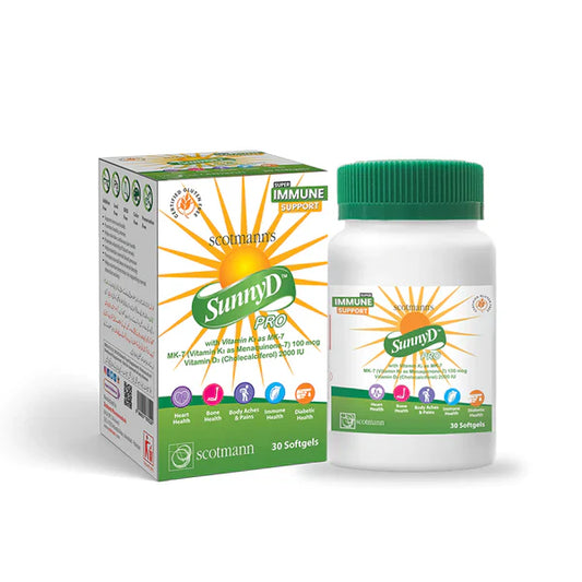 Scotmann SunnyD Pro (Vitamin D3 + K2), 30 Ct